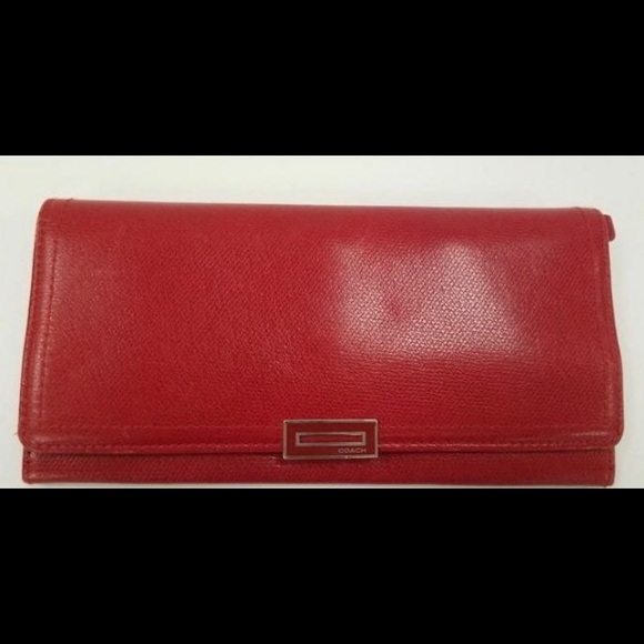 Red Coach Wallet like new - Picture 5 of 6